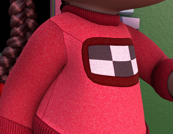 Closeup of Madotsuki's sweater.