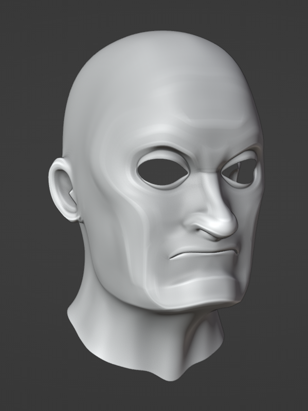 Previous retopology without the wireframe.