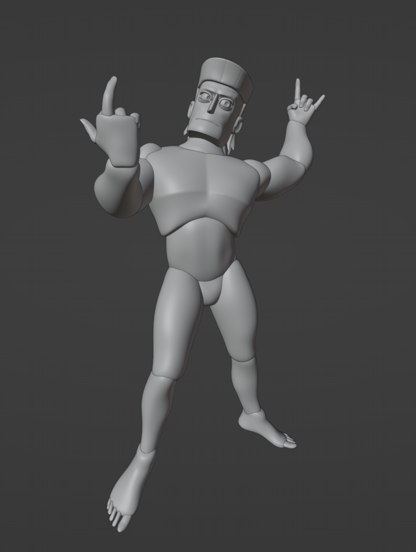 A very primitive 3D model that vaguely resembles Locke from Sparkle On Raven.