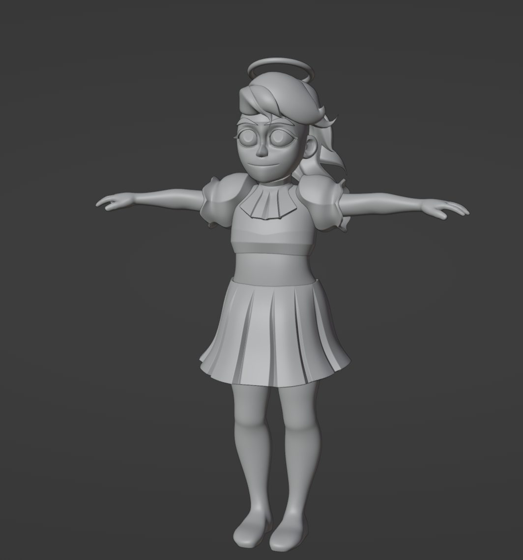 A solid-view of Raven's model, now with her magical girl uniform!